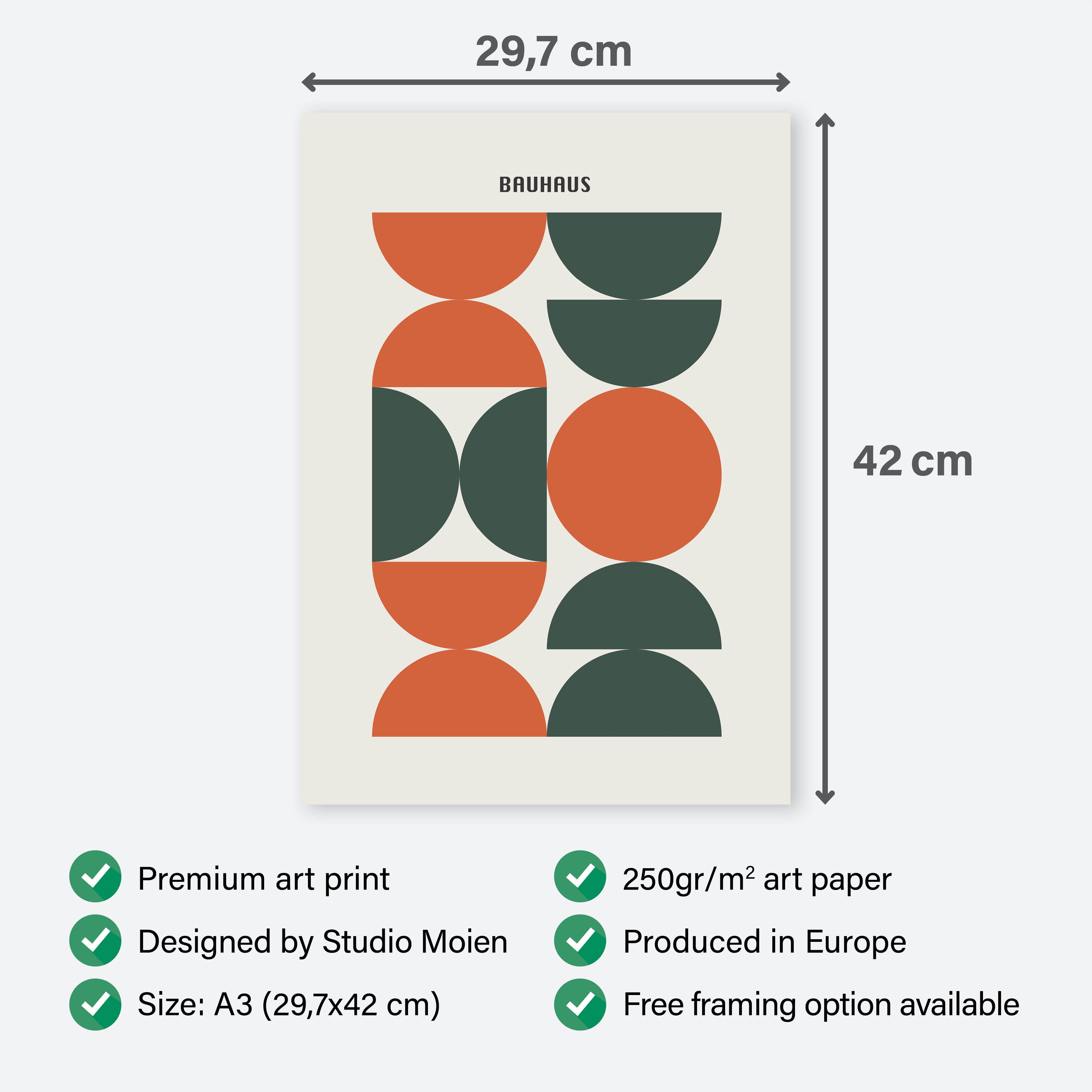Bauhaus Poster Retro Circles - Add sophistication to your space