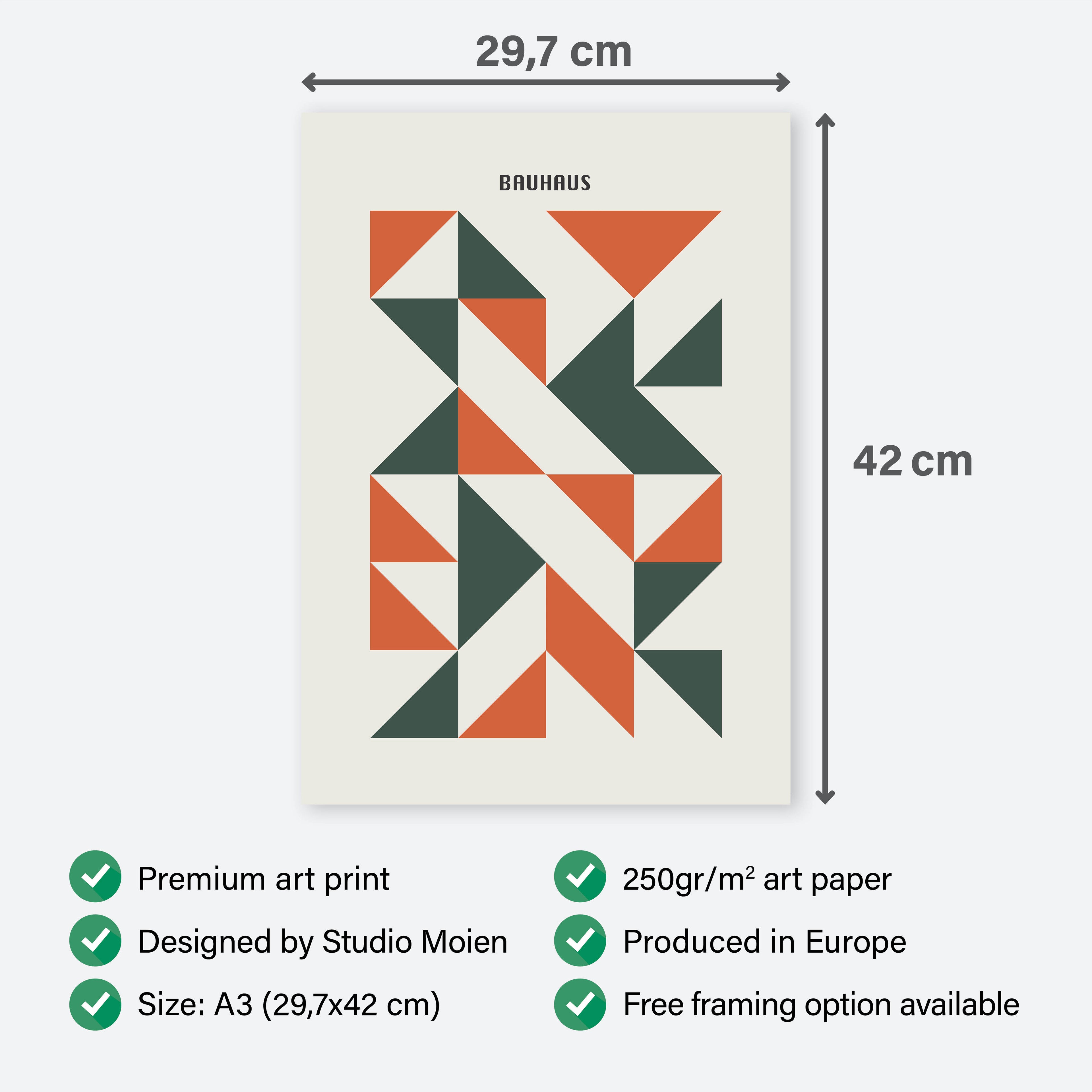 Bauhaus Poster Retro Edges - Add sophistication to your space