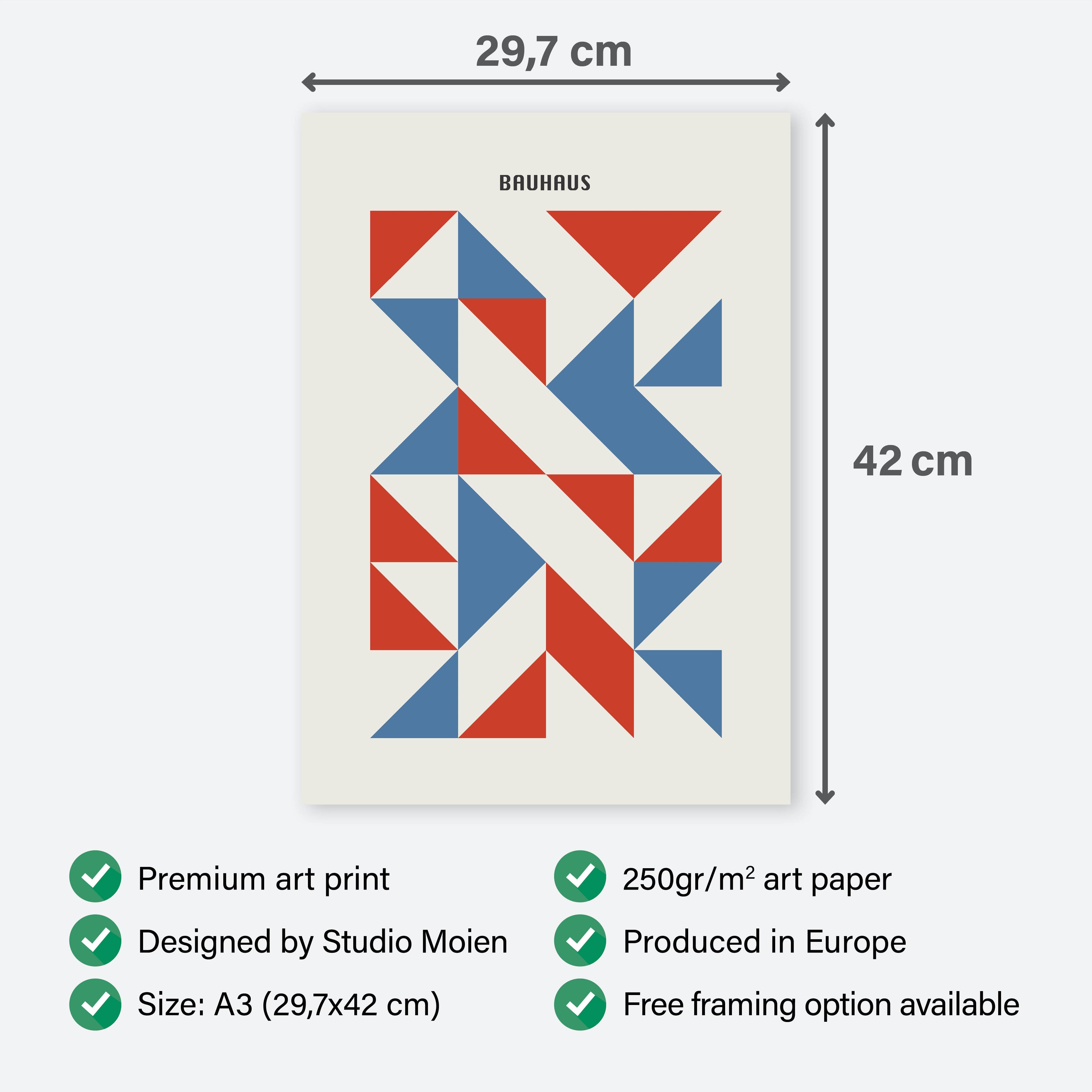 Bauhaus Poster Vibrant Edges Poster - Add sophistication to your space