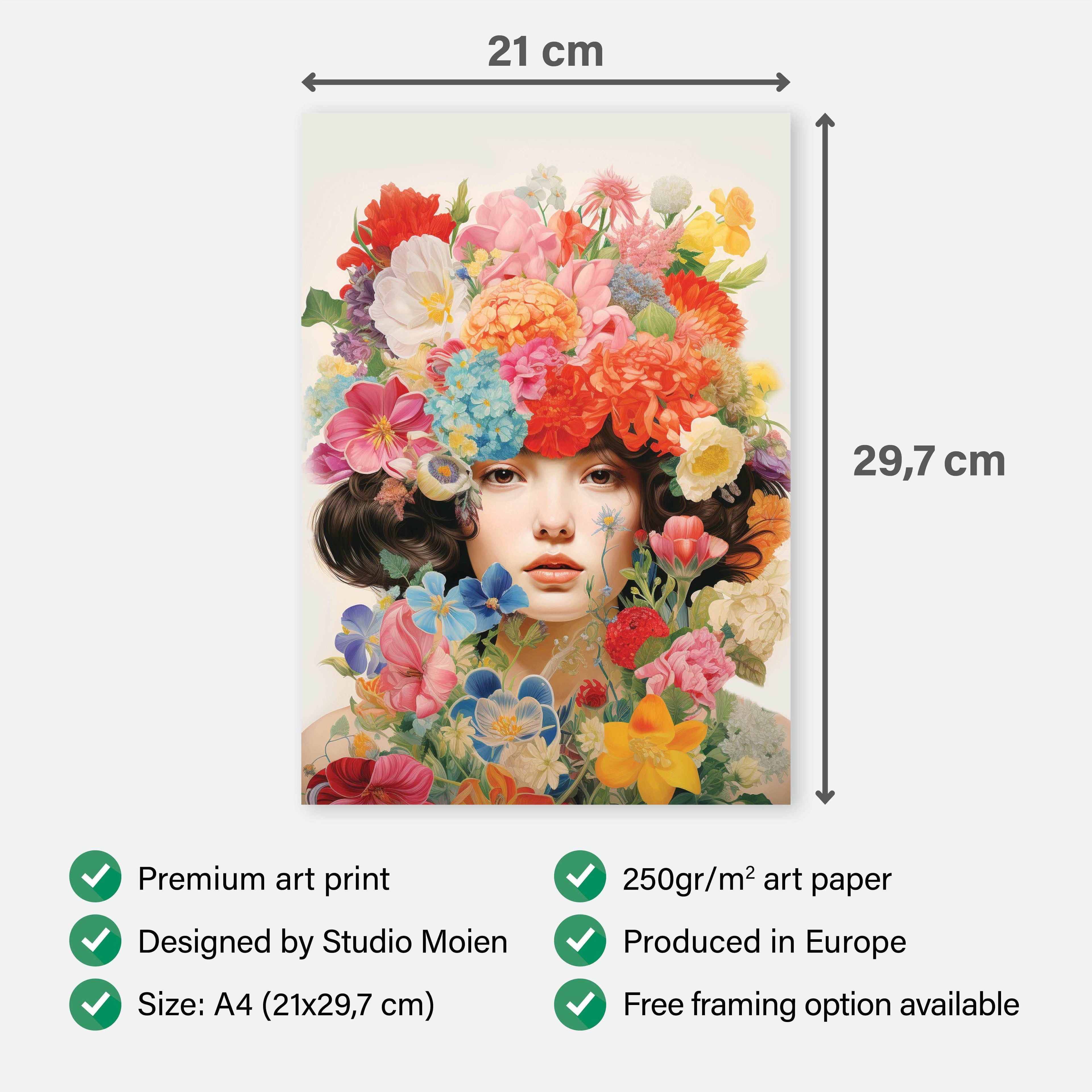 Poster Floral Embrace - Add sophistication to your home