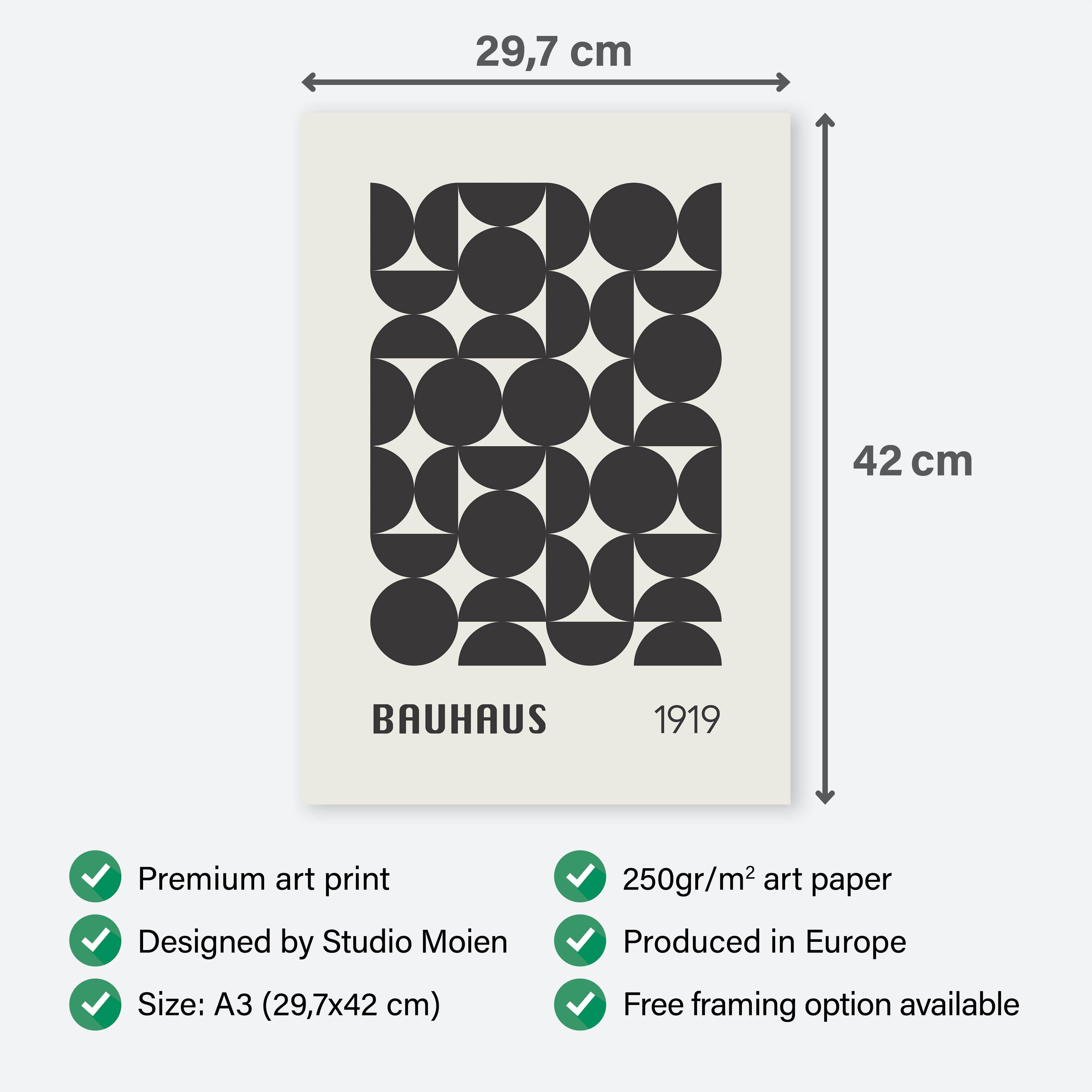 Bauhaus Poster 1919 Circles - Add sophistication to your home