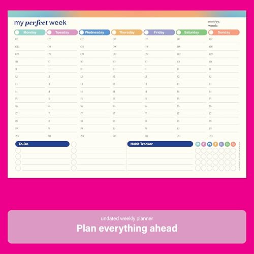 Undated Weekly Planner Pad