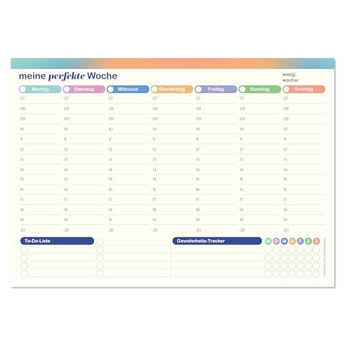 Undated Weekly Planner Pad