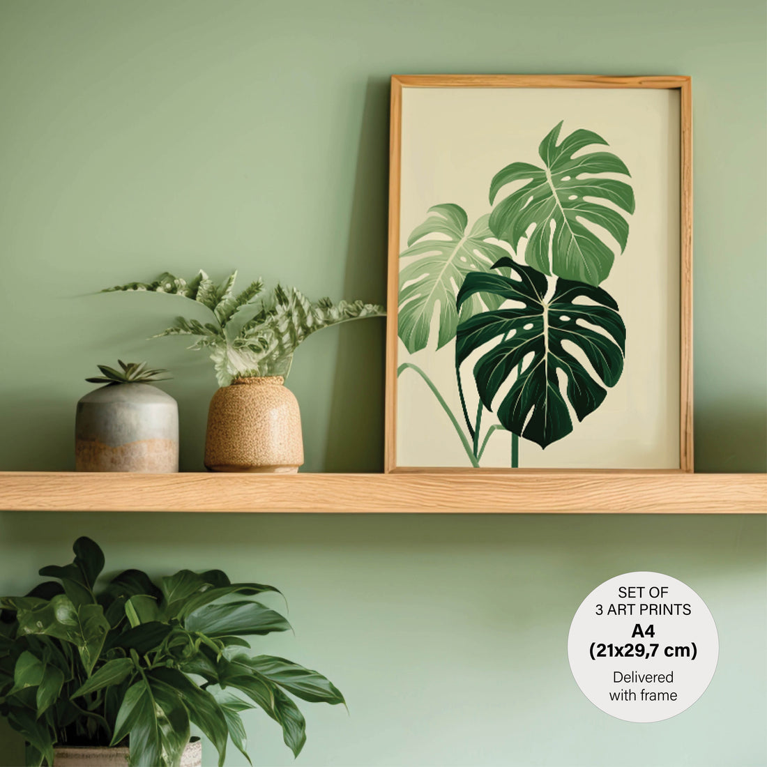 Scandinavian Botanical Set - with Black Frame - Gallery Wall