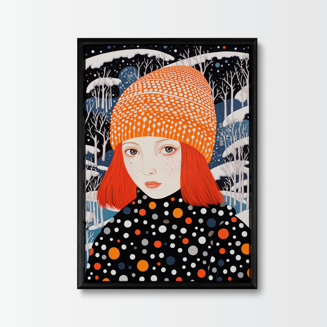 Poster The Girl Polka Dot - Add sophistication to your home