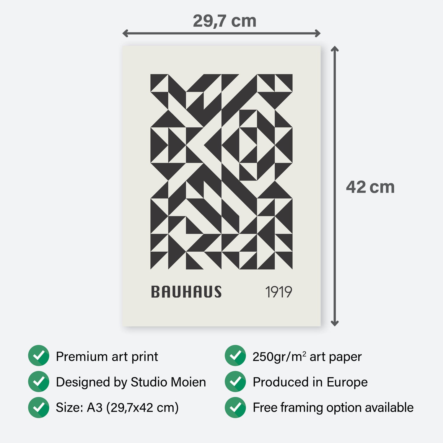 Bauhaus Poster 1919 Edges - Add sophistication to your home
