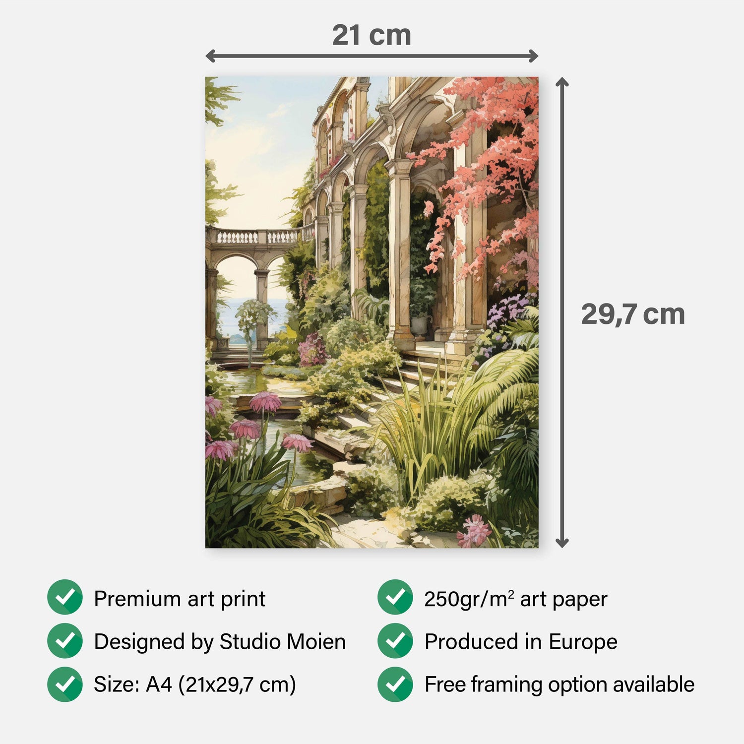 Poster Serene Garden - Add sophistication to your home