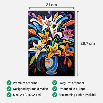 Poster Vivid Bouquet - Add sophistication to your home