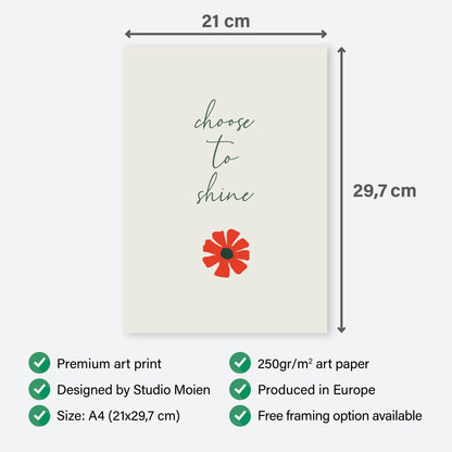 Poster Choose to Shine - Add sophistication to your home