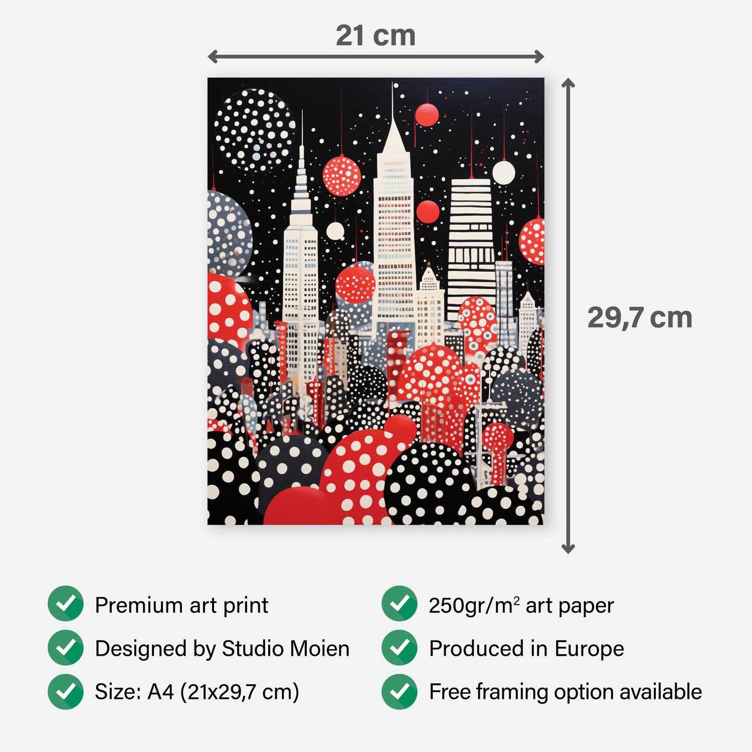 Poster Metropolitan Polkadot - Add sophistication to your home