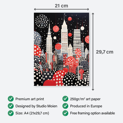Poster Metropolitan Polkadot - Add sophistication to your home