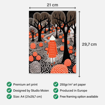 Poster Wanderer Polka Dot - Add sophistication to your home