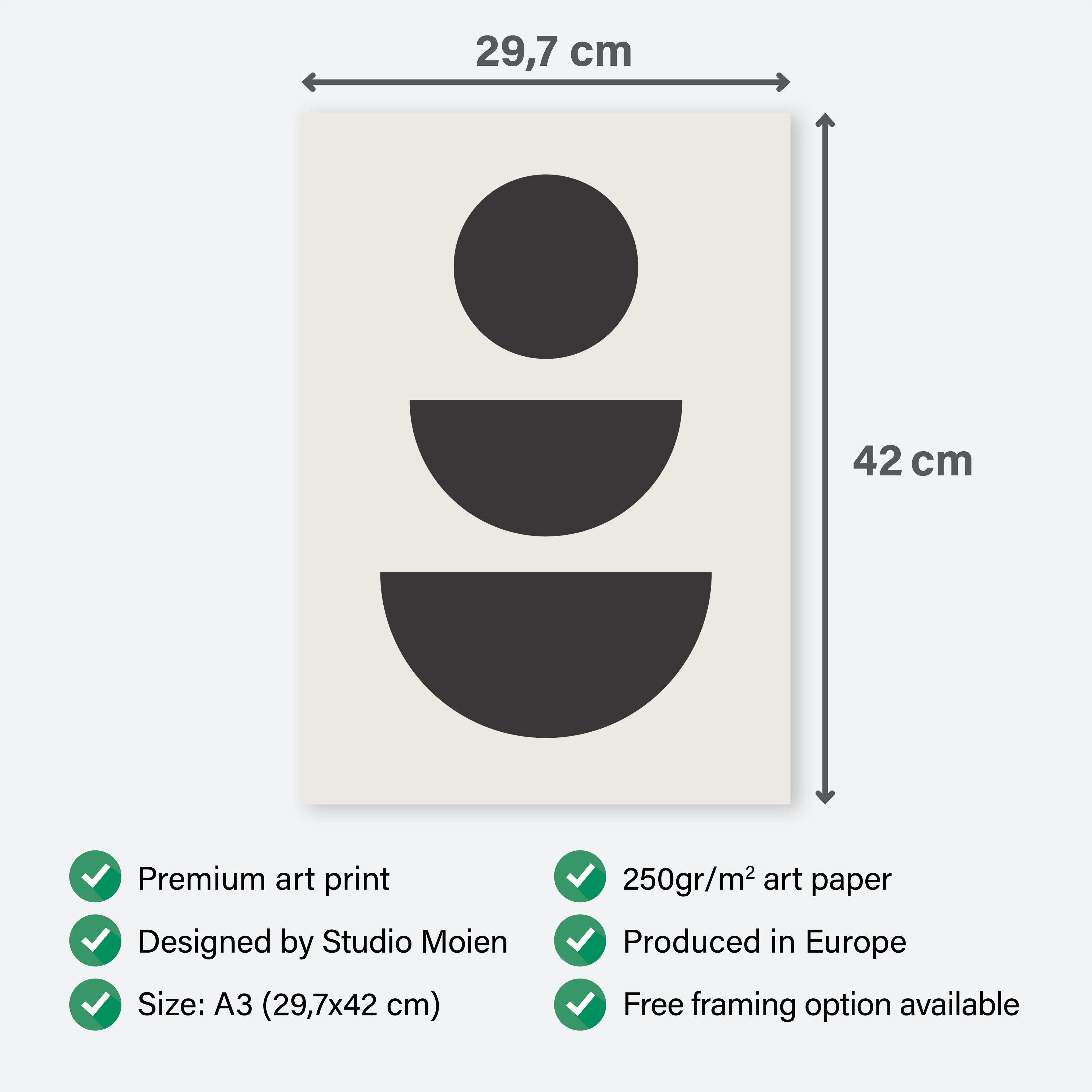 Poster Balanced Triad - Add sophistication to your home