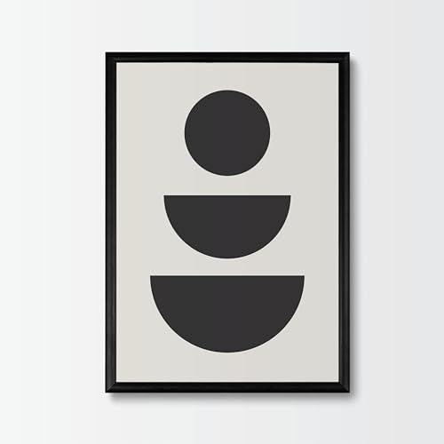 Studio Moien Abstract Framed Posters - A3 Size (21 x 29.7 cm), Abstract Modern Art Prints, Designed in Luxembourg, Made in the EU, 250 gsm Matte Paper (Triad)