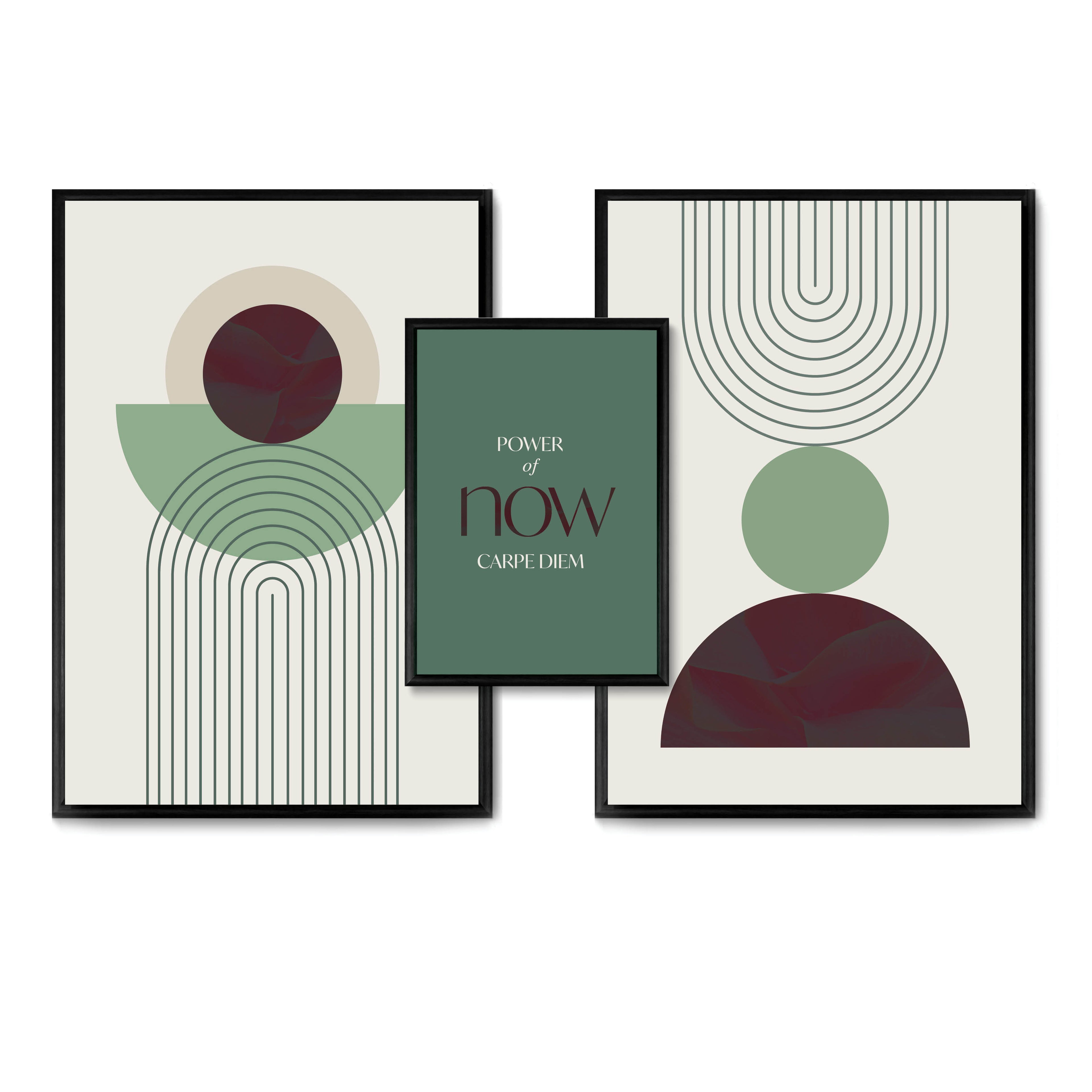 Scandinavian Carpe Diem Set - 3 Posters without Frame - Gallery Wall