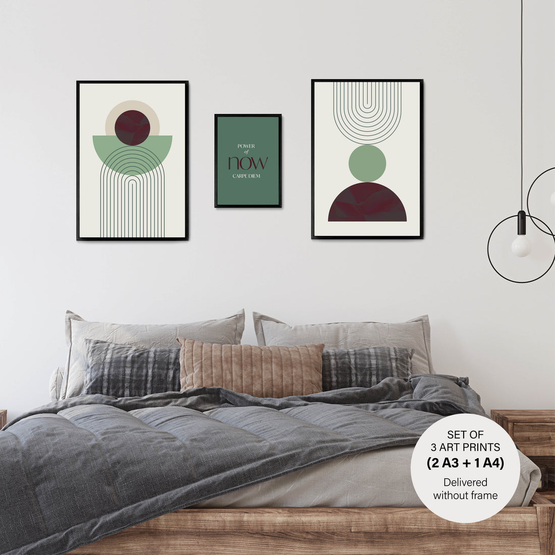 Scandinavian Carpe Diem Set - 3 Posters without Frame - Gallery Wall