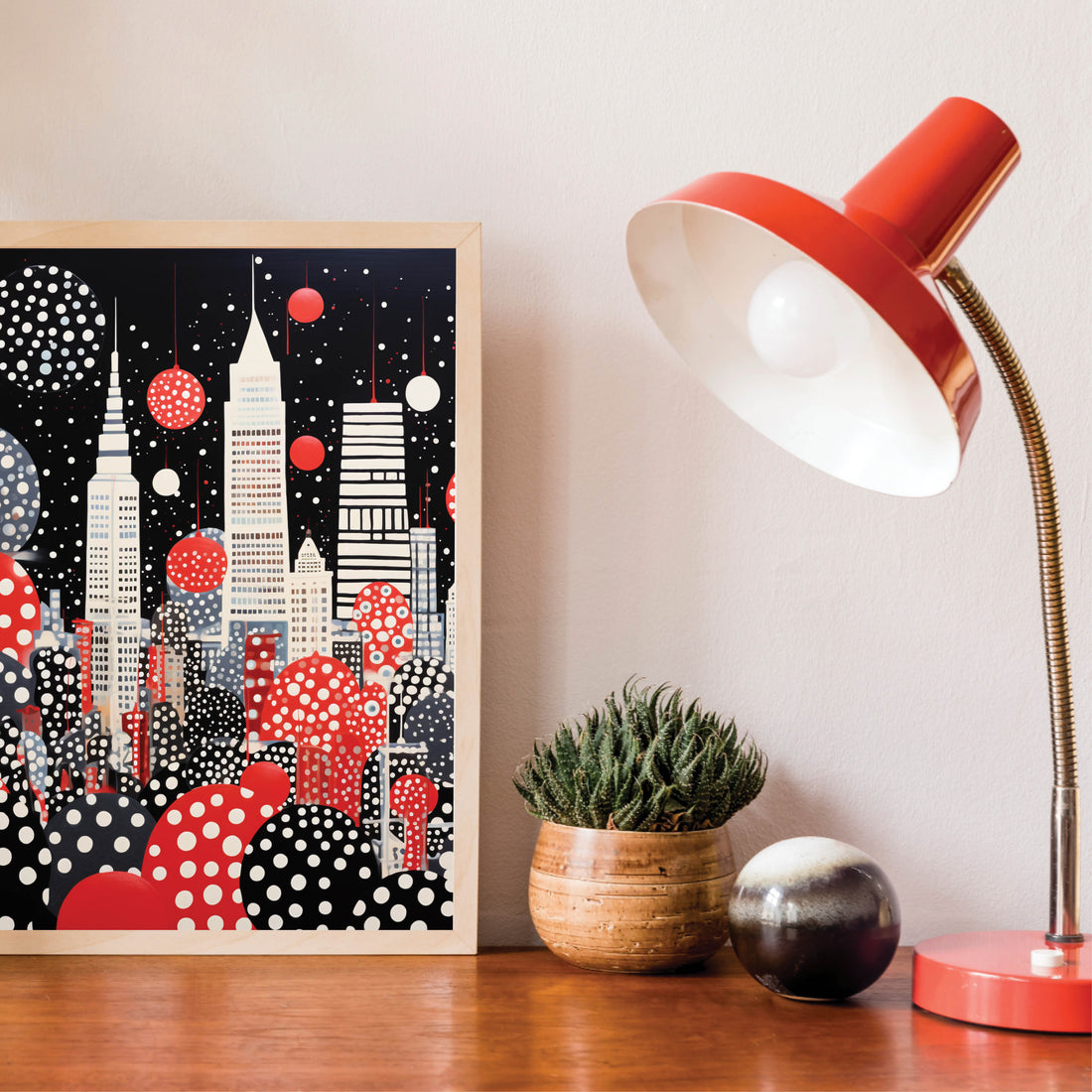 Poster Metropolitan Polkadot - Add sophistication to your home